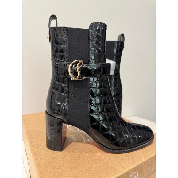 CHRISTIAN LOUBOUTIN
Cl Chelsea Booty Leather Boots 70 In Black 37.5 - Picture 9 of 9